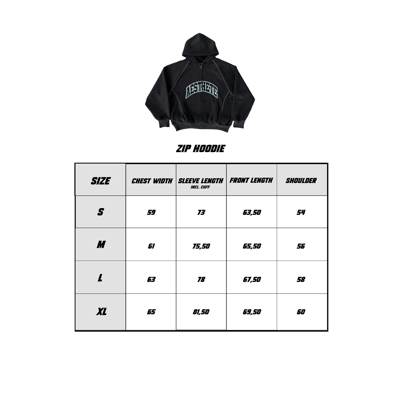 1.MIDNIGHT ZIP HOODIE